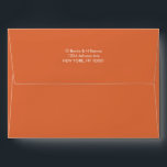 Simple custom address burnt orange color envelope<br><div class="desc">Simple custom address rustic orange color envelope
Can be customized to suit your needs.</div>