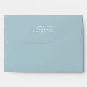 Simple custom address emerald green color envelope