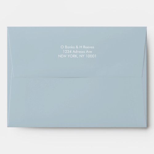 Simple custom address light blue color envelope