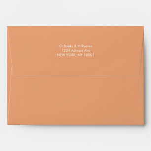 Simple custom address light orange color envelope