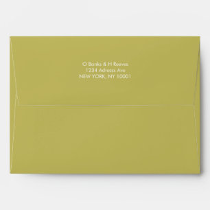 Simple custom address lime green color envelope