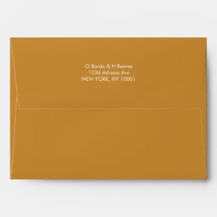 Simple custom address mustard yellow envelope