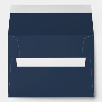 Simple custom address navy blue color envelope | Zazzle