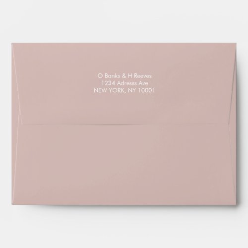 Simple custom address pastel pink color envelope