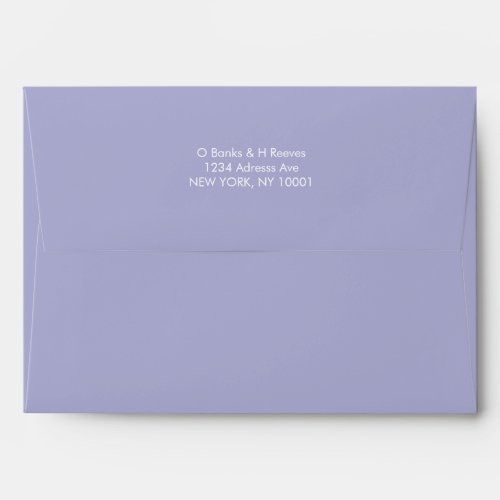 Simple custom address pastel purple envelope