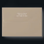 Simple custom address rustic brown color envelope<br><div class="desc">Simple custom address rustic brown color envelope
Can be customized to suit your needs.</div>