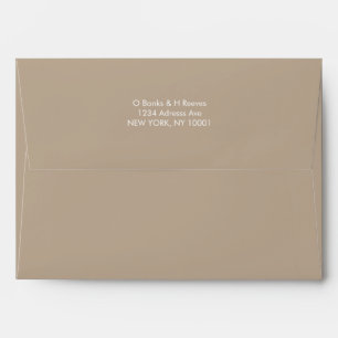 Simple custom address rustic brown color envelope