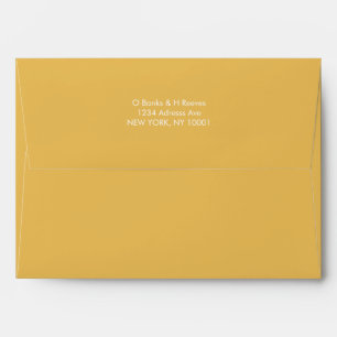 Simple custom address yellow color envelope