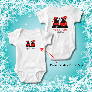 Simple Custom Baby's First Christmas Bear Baby Bodysuit