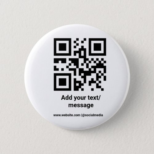 simple custom barcode add your text website QR Cla Button