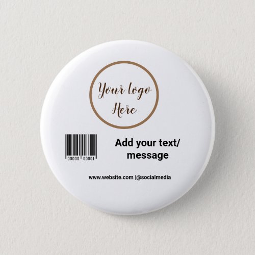 simple custom barcode add your text website QR  Sq Button