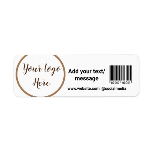 simple custom barcode add your text website QR  Sq Label