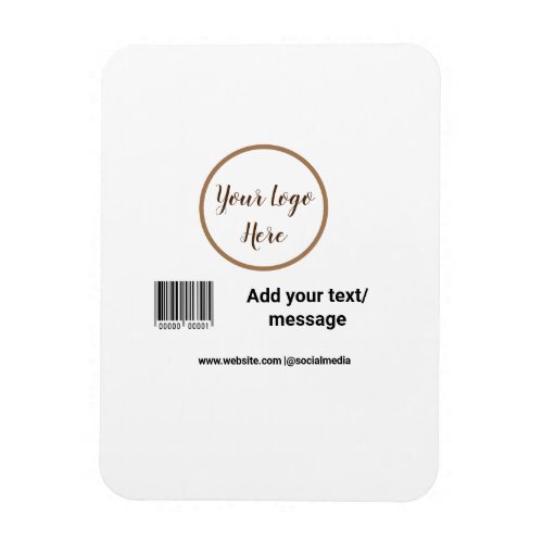 simple custom barcode add your text website QR  Sq Magnet