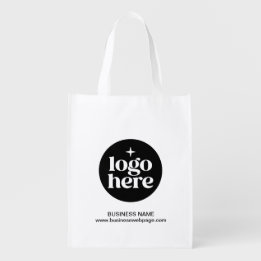 Simple Custom Basic Business Logo Grocery Bag