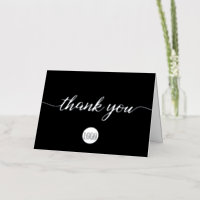 Simple Custom Black logo Business Thank you