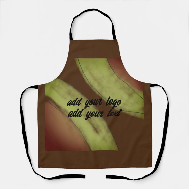 simple custom BLACK mandala monogram add your name Apron (Front)