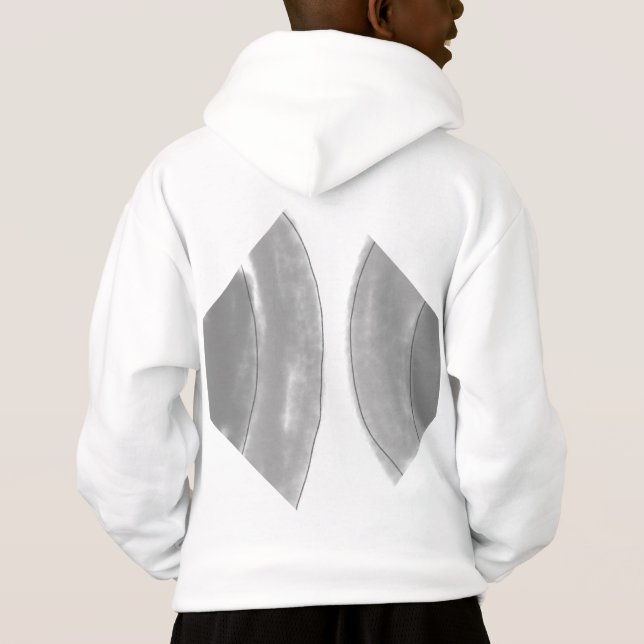 simple custom BLACK mandala monogram add your name Hoodie (Back)