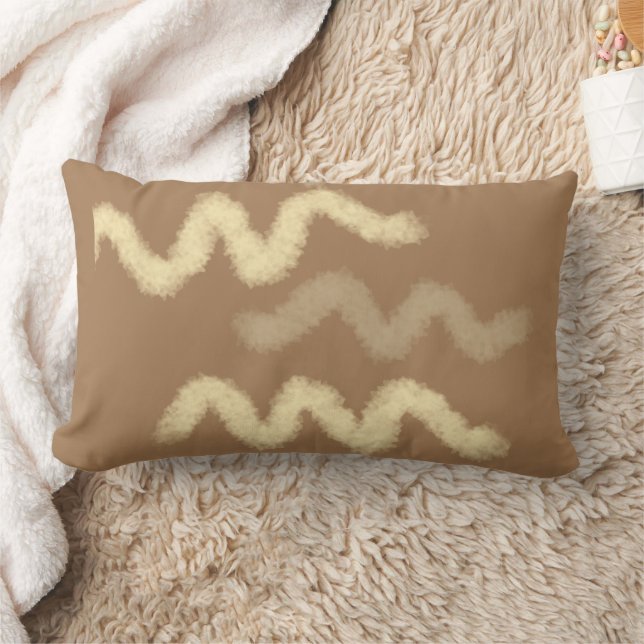 simple custom blue purple black leaves add your  lumbar pillow (Blanket)