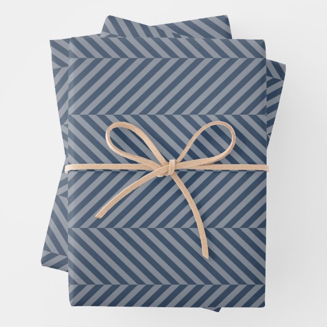 Simple Custom Branded Herringbone Wrapping Paper Sheets (In situ)