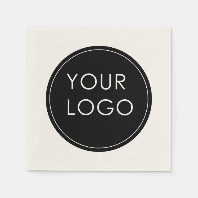 Simple Custom Business Company Logo  Napkins (Front)