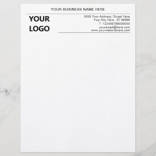 Simple Custom Business Letterhead with Logo 