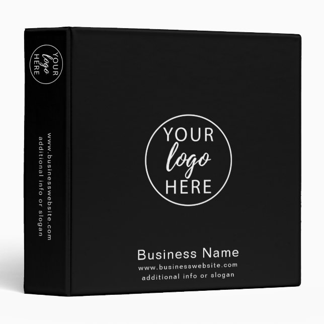Simple Custom Business Logo 3 Ring Binder (Front/Spine)