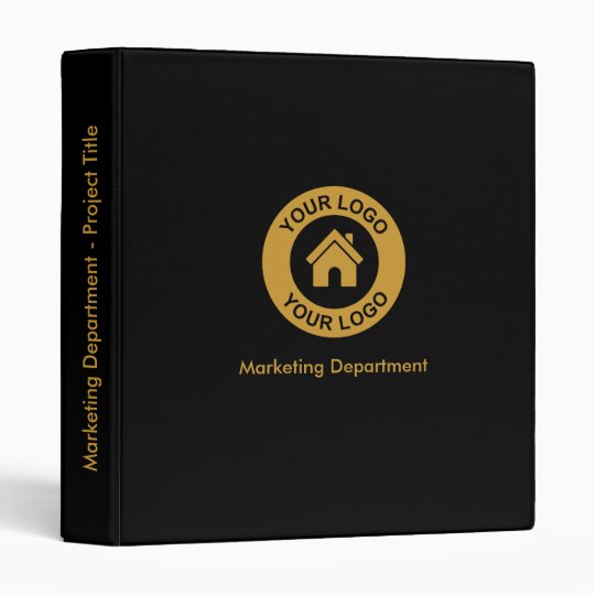 Simple Custom Business Logo And Text 3 Ring Binder