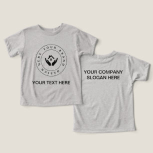 Simple Custom Business Logo and Text Promotional Toddler T-shirt