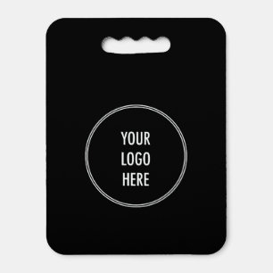 Simple Custom Business Logo Black Seat Cushion