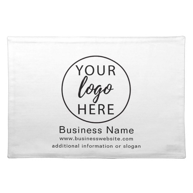Simple Custom Business Logo Cloth Placemat (Front)