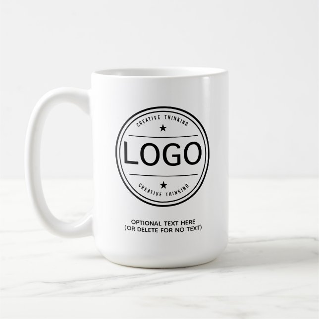 Simple Custom Business Logo Coffee Mug (Left)