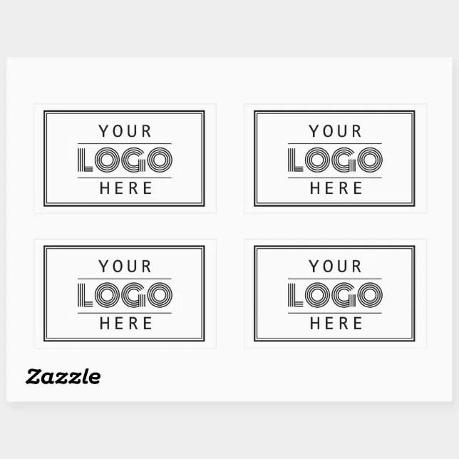 Simple Custom Business Logo Company Branded Rectangular Sticker | Zazzle