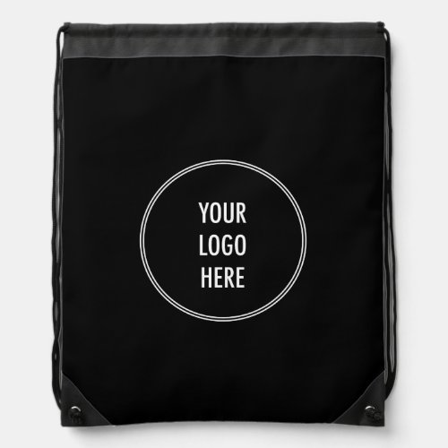 Simple Custom Business Logo Drawstring Bag