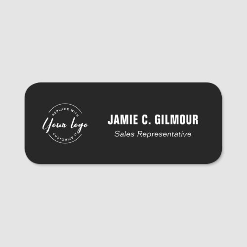 Simple Custom Business logo Employee Custom  Name Tag