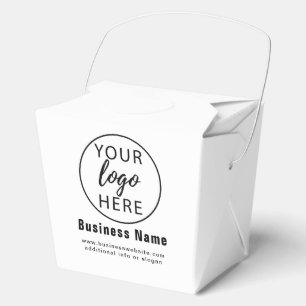 Simple Custom Business Logo Favor Boxes