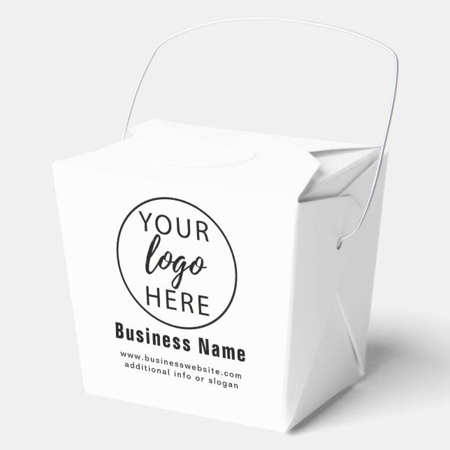 Simple Custom Business Logo Favor Boxes (Front)