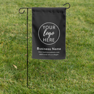 Simple Custom Business Logo  Garden Flag