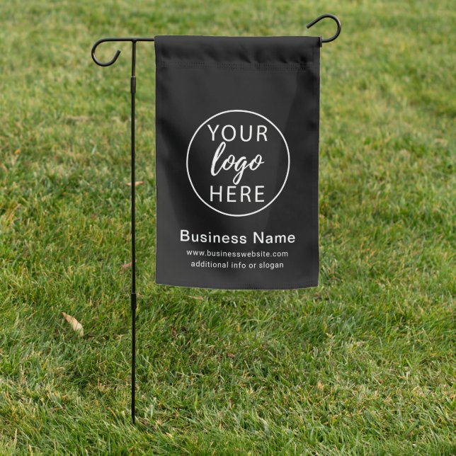 Simple Custom Business Logo  Garden Flag (In SItu)