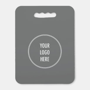Simple Custom Business Logo Gray Seat Cushion