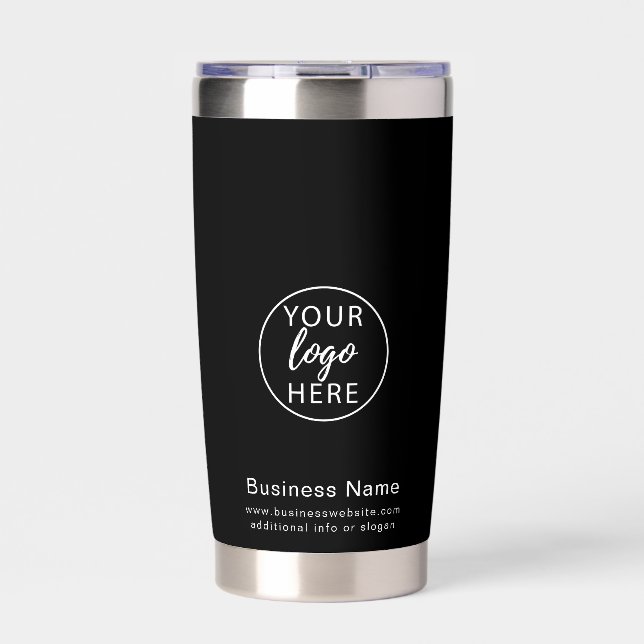 Simple Custom Business Logo Insulated Tumbler (Front)