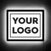 Simple Custom Business Logo on White LED Sign (Front)