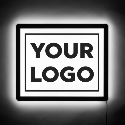 Simple Custom Business Logo on White LED Sign (Front)