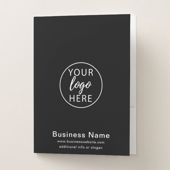 Simple Custom Business Logo  Pocket Folder (Front)