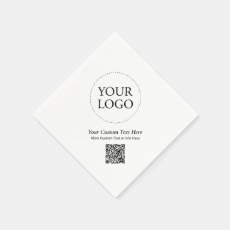 Simple Custom Business Logo QR Code Promotional Napkins