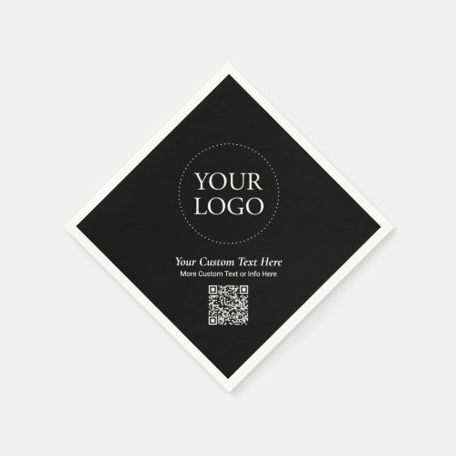 Simple Custom Business Logo QR Code Promotional Napkins