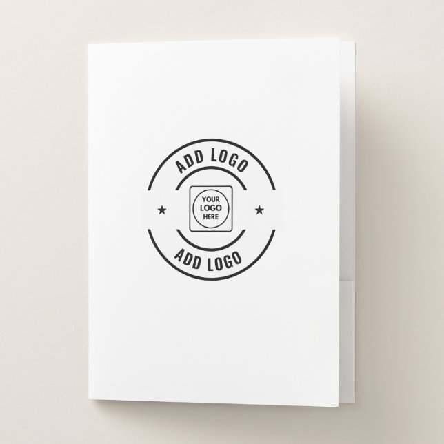 Simple Custom Business Logo Website Design Binder Pocket Folder (Front)