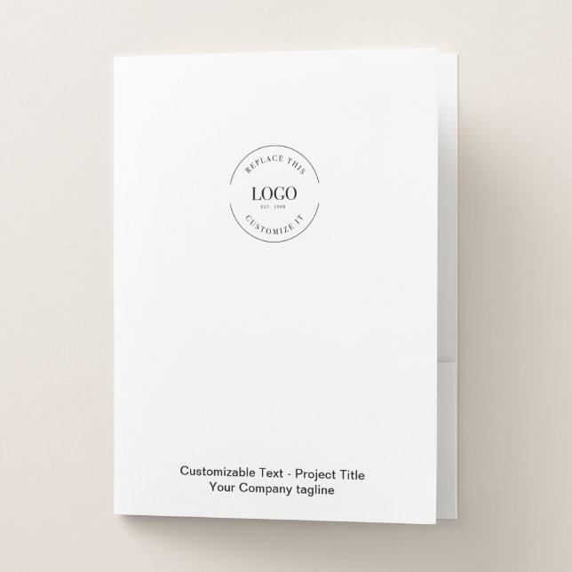 Simple Custom Business Logo website project title Pocket Folder (Front)
