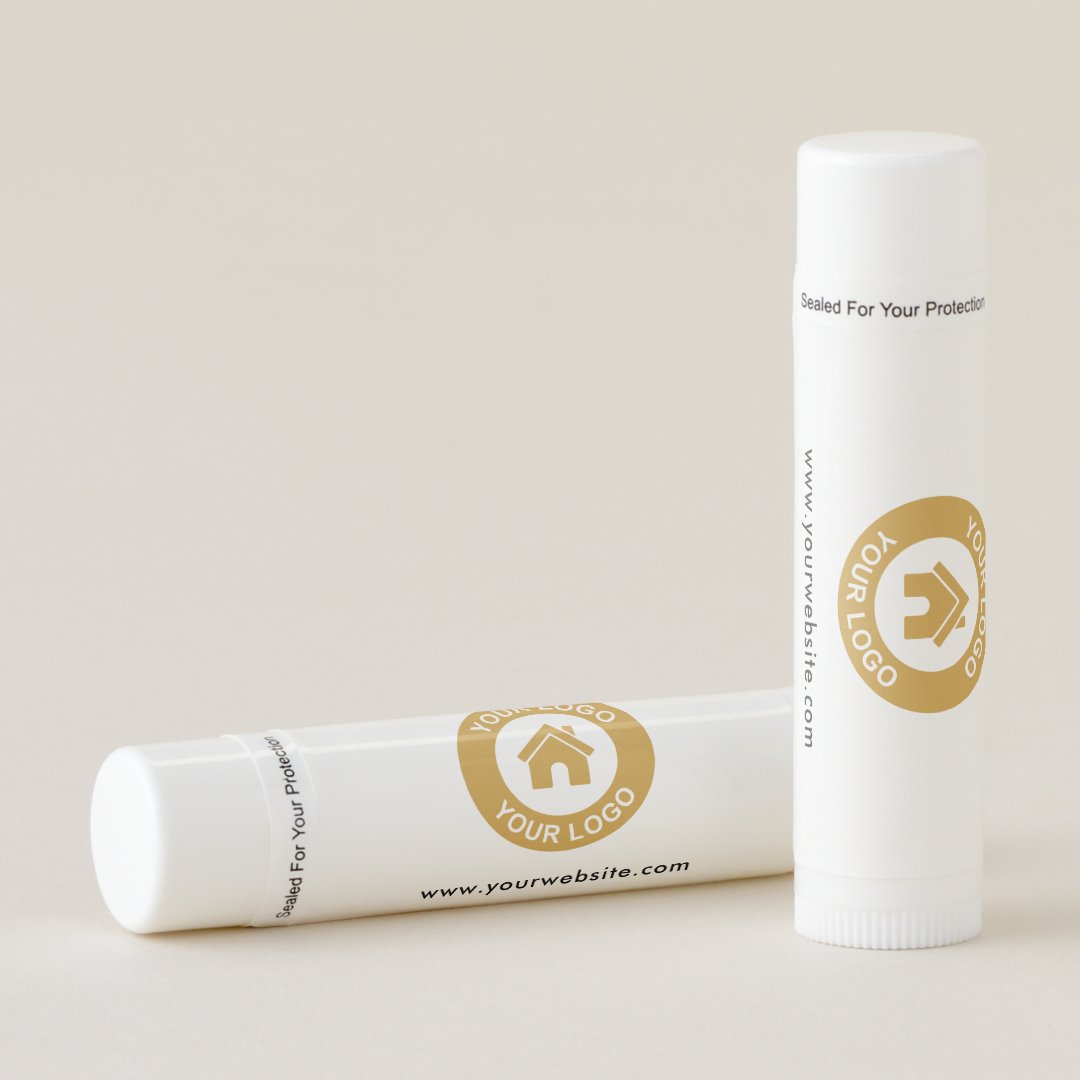 Simple Custom Business Logo Website Promotional Lip Balm | Zazzle