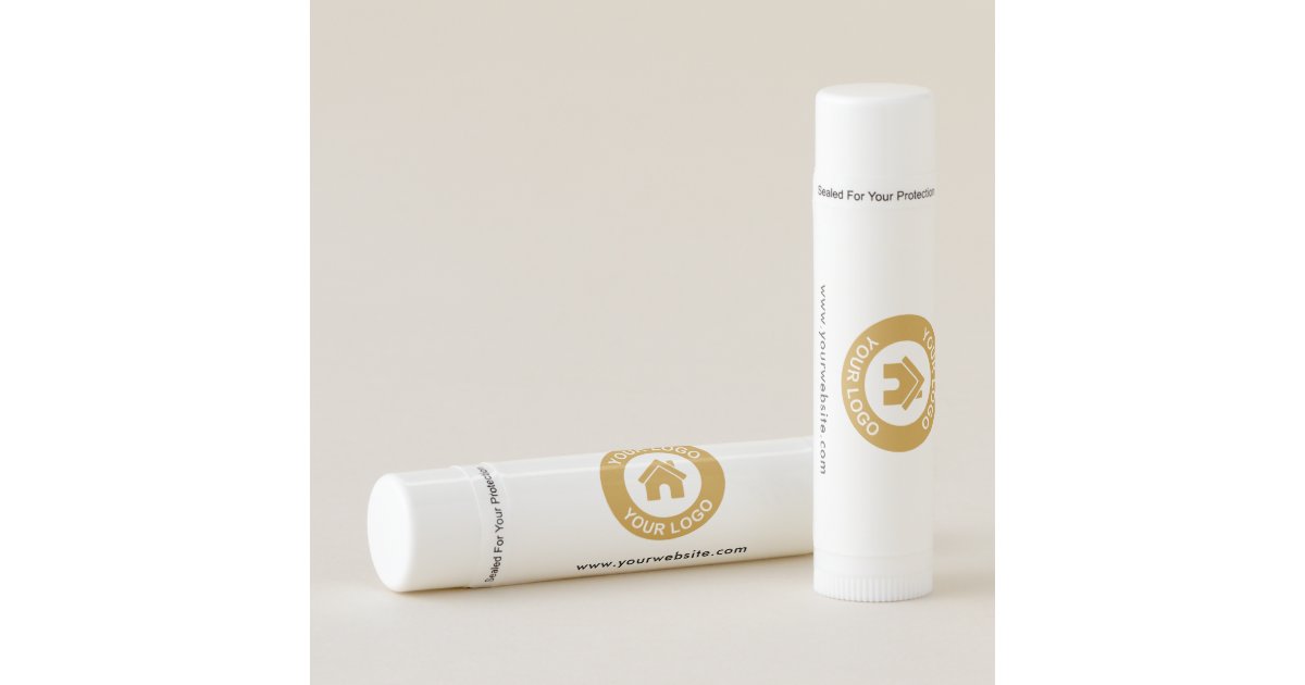 Simple Custom Business Logo site Promotional Lip Balm Zazzle