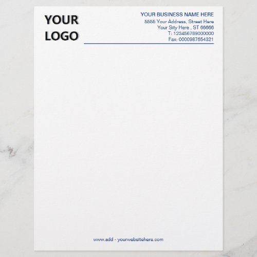 Simple Custom Business Office Letterhead with Logo